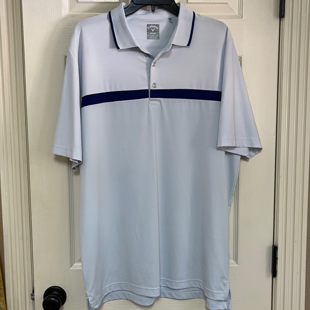 Callaway opti•Dri Mens size large shirt. Great condition! Light blue / dark blue